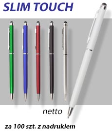 długopisy z gumką SLIM TOUCH